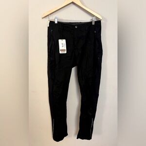 NWT Fjallraven Hybrid Rider Trouser Black Water Resistant Shell Pants Biking